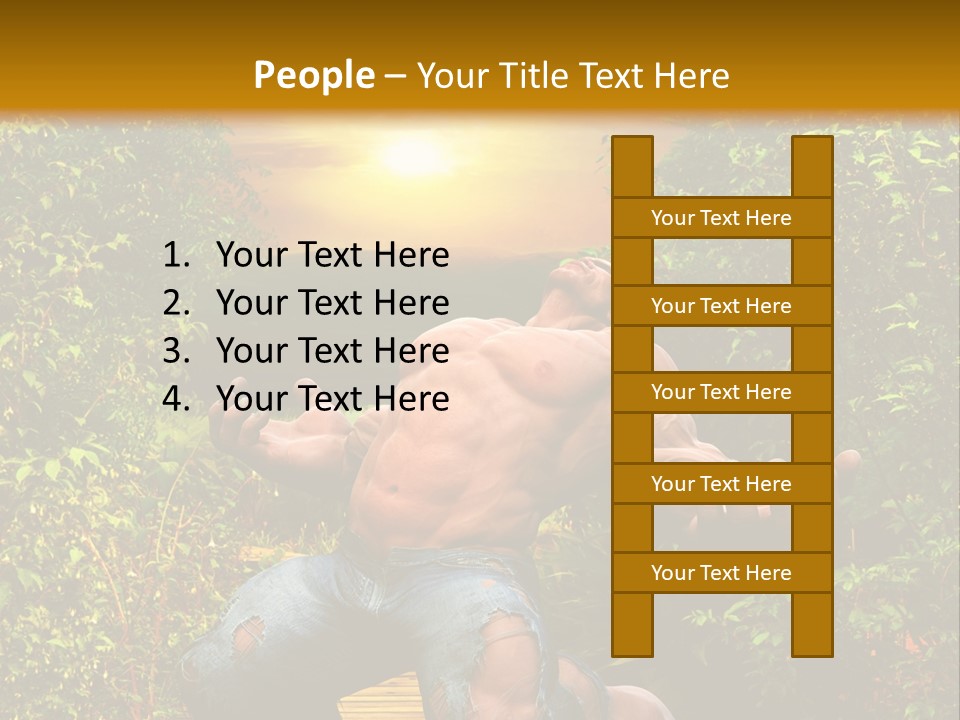 Human Man Hero PowerPoint Template