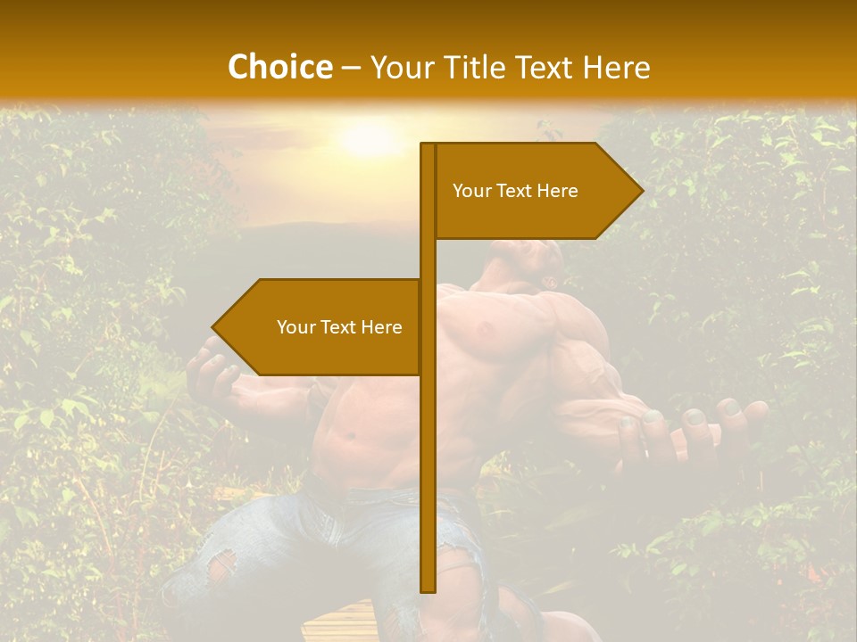 Human Man Hero PowerPoint Template