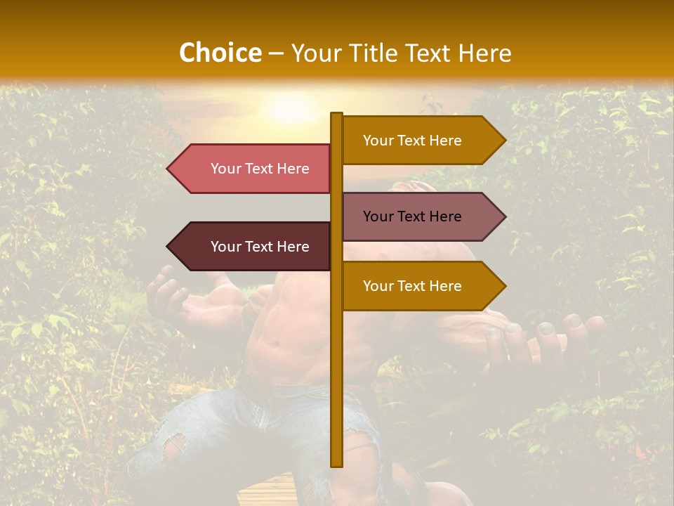 Human Man Hero PowerPoint Template