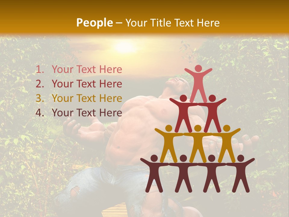 Human Man Hero PowerPoint Template