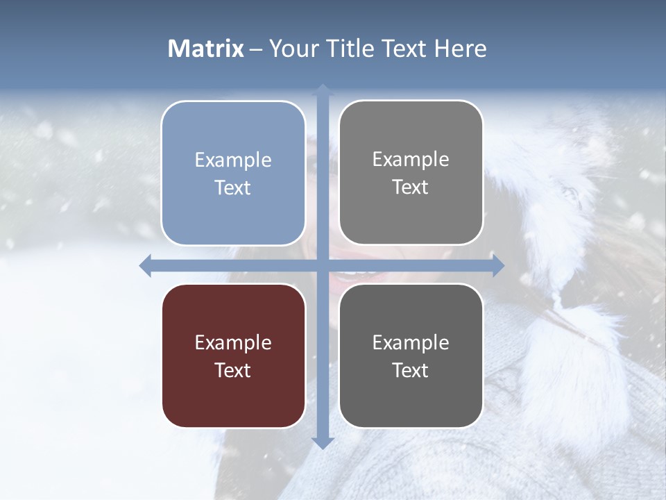 Season Female Snowfall PowerPoint Template