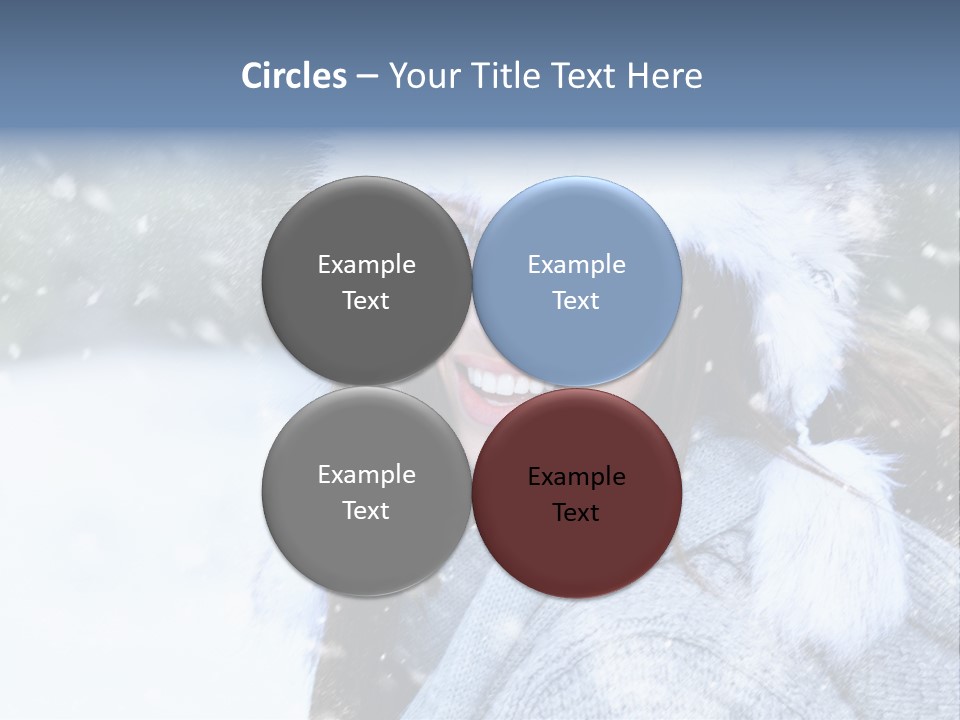 Season Female Snowfall PowerPoint Template