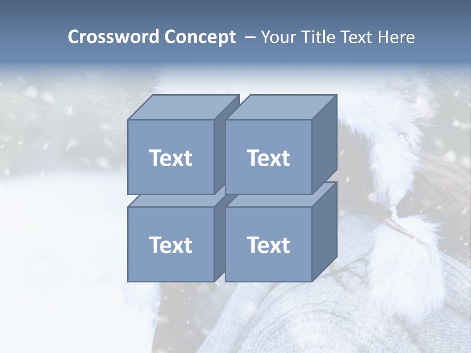 Season Female Snowfall PowerPoint Template
