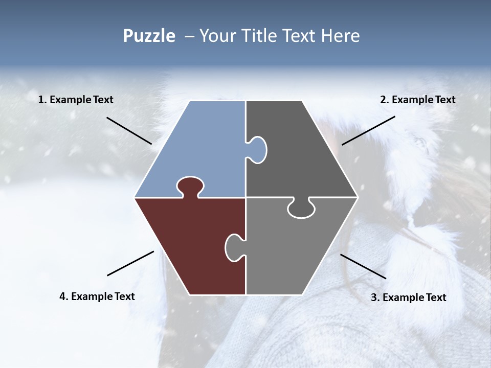 Season Female Snowfall PowerPoint Template