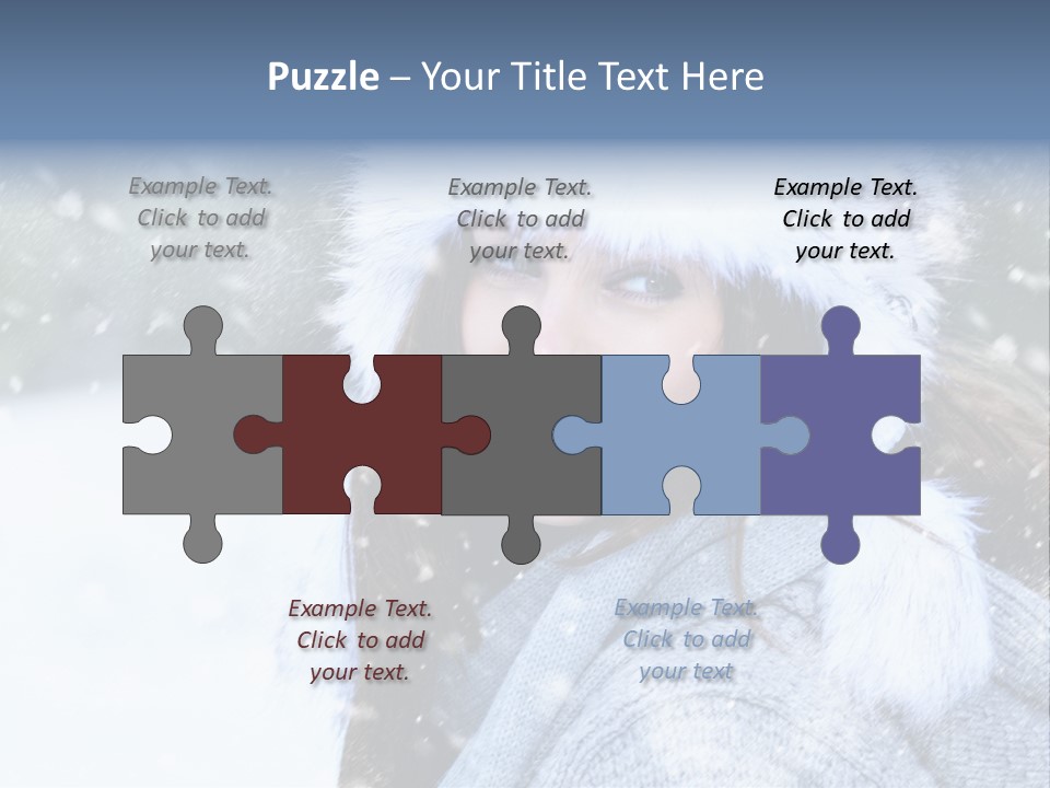 Season Female Snowfall PowerPoint Template