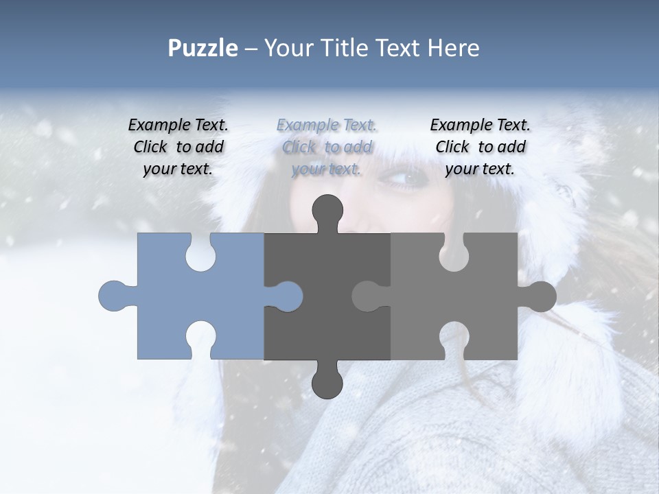 Season Female Snowfall PowerPoint Template