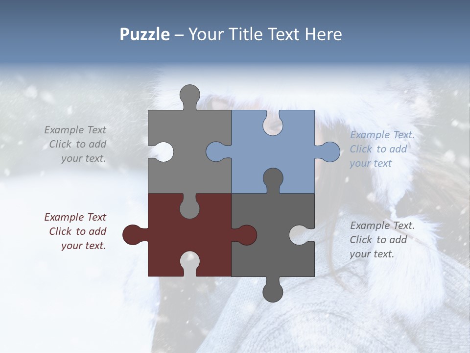 Season Female Snowfall PowerPoint Template