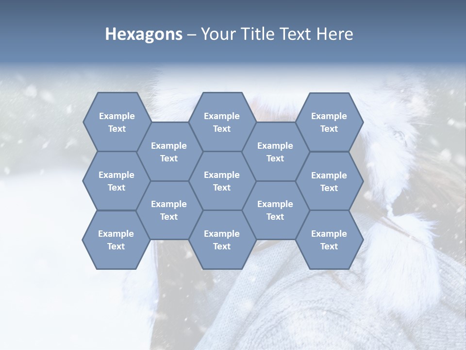 Season Female Snowfall PowerPoint Template