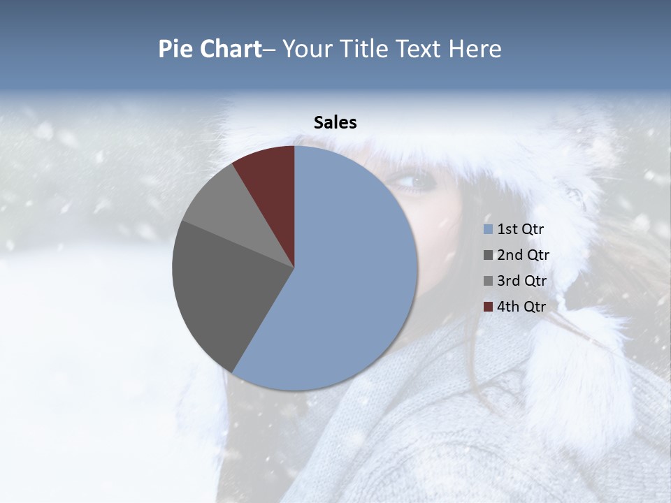 Season Female Snowfall PowerPoint Template