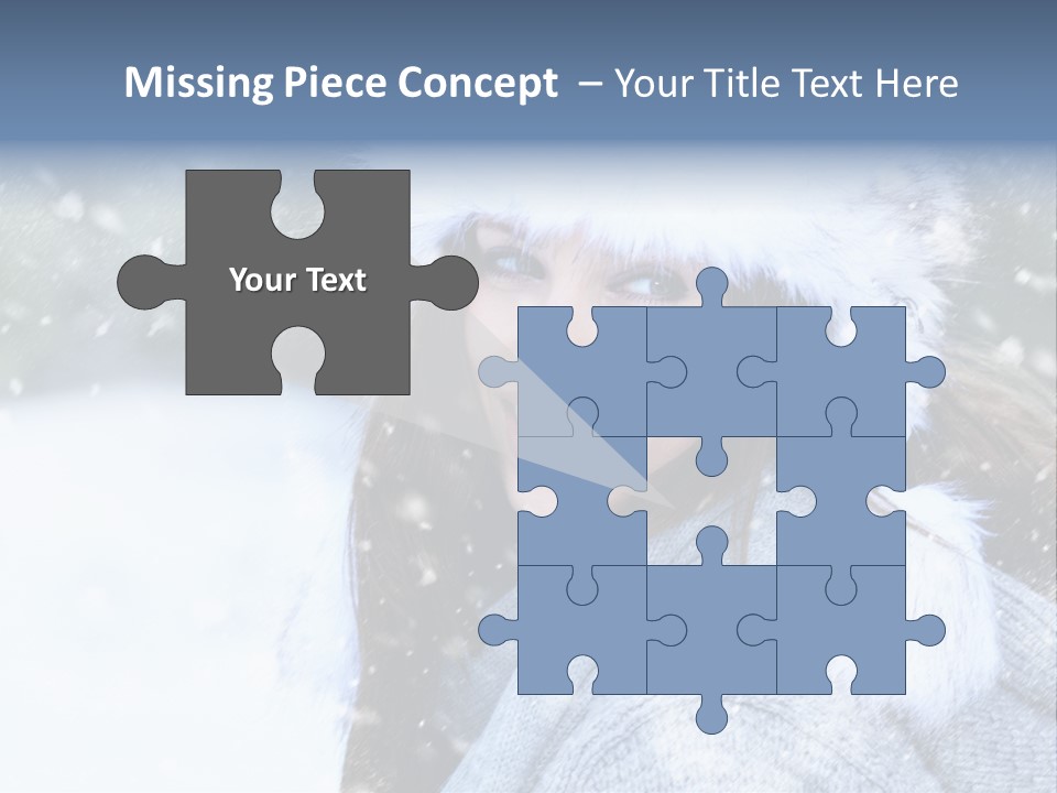 Season Female Snowfall PowerPoint Template