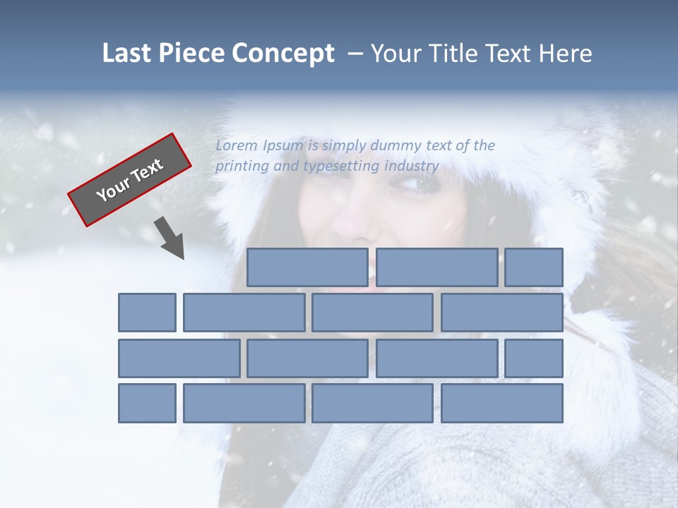 Season Female Snowfall PowerPoint Template