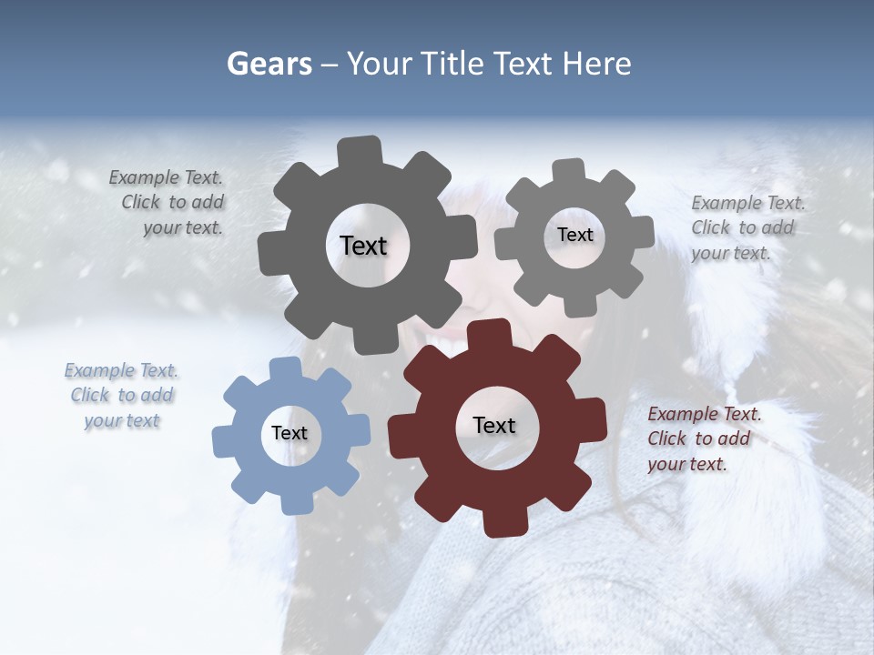 Season Female Snowfall PowerPoint Template