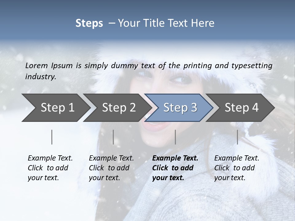 Season Female Snowfall PowerPoint Template