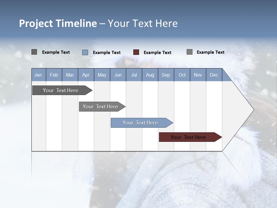 Season Female Snowfall PowerPoint Template
