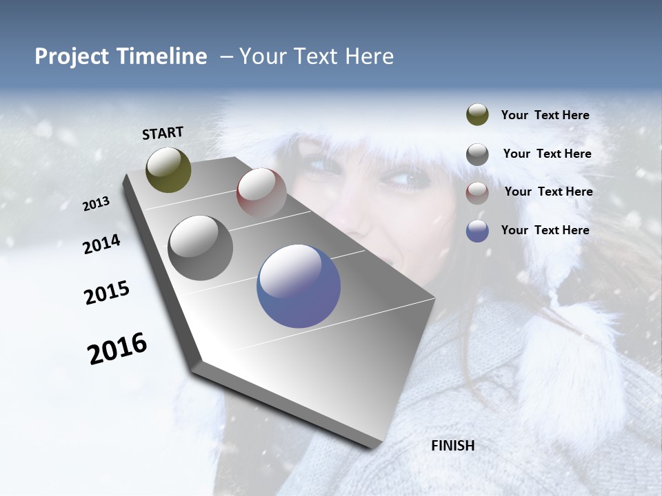 Season Female Snowfall PowerPoint Template