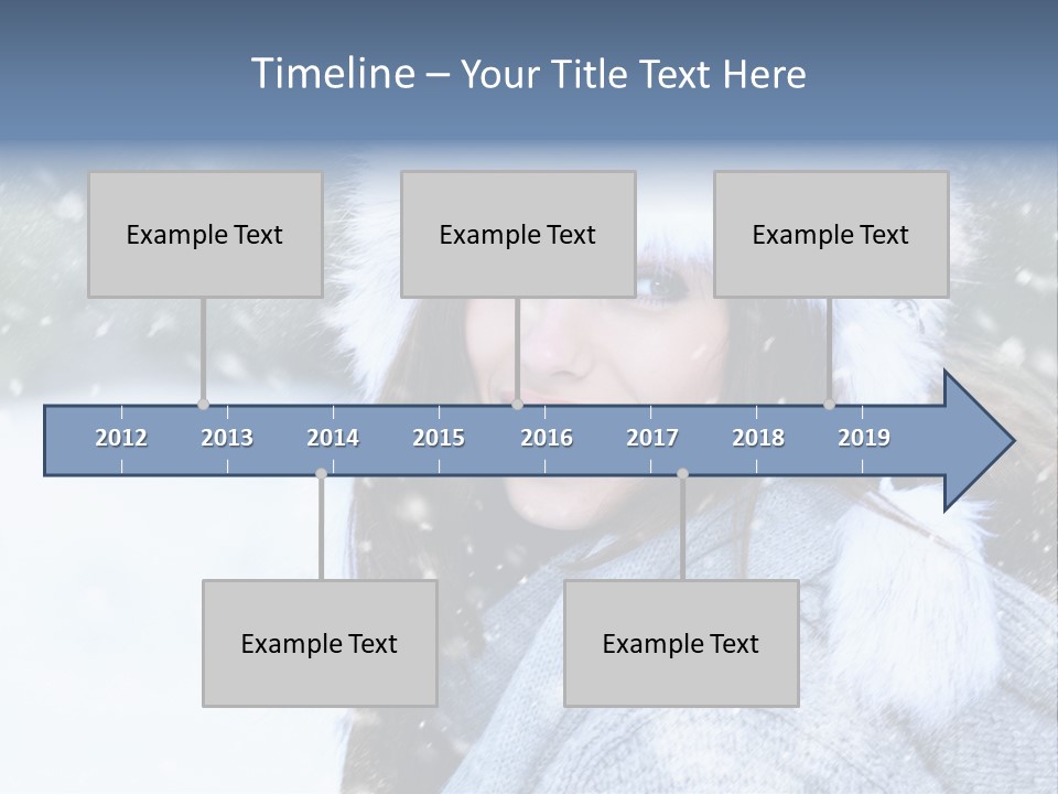 Season Female Snowfall PowerPoint Template