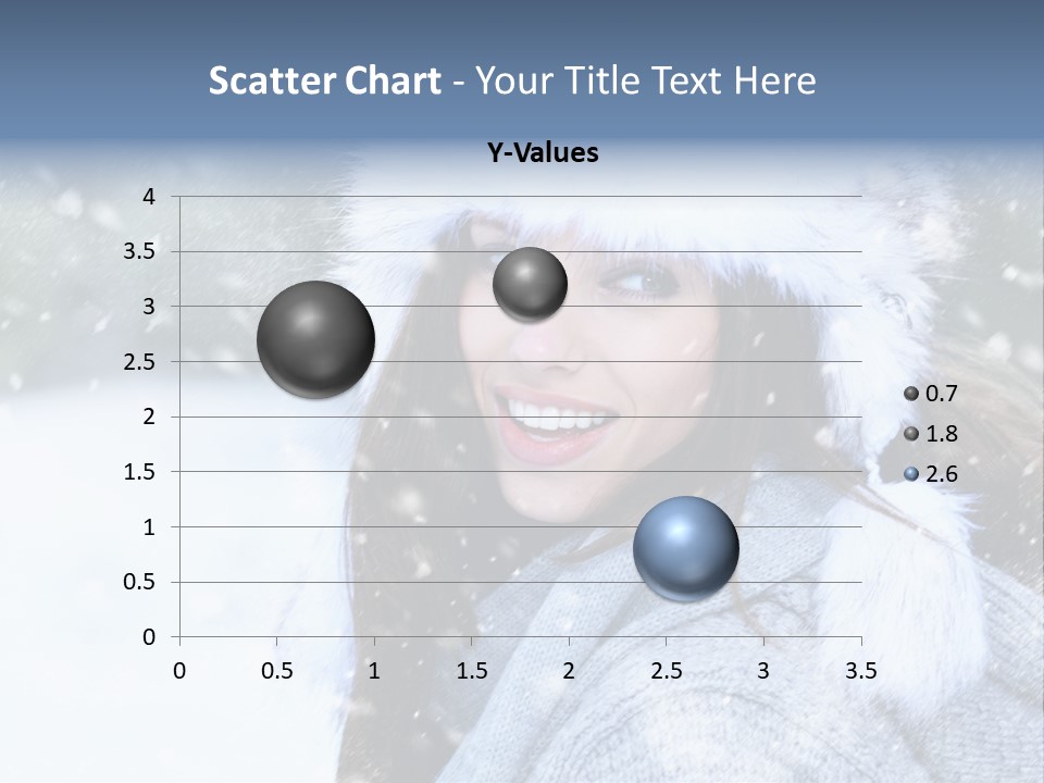 Season Female Snowfall PowerPoint Template