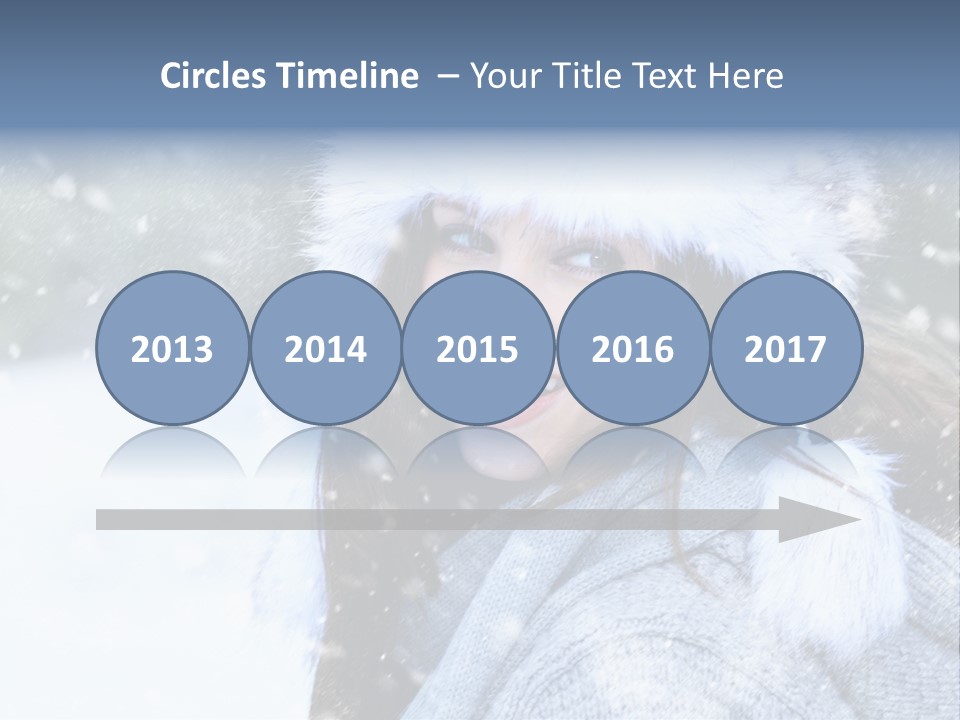 Season Female Snowfall PowerPoint Template