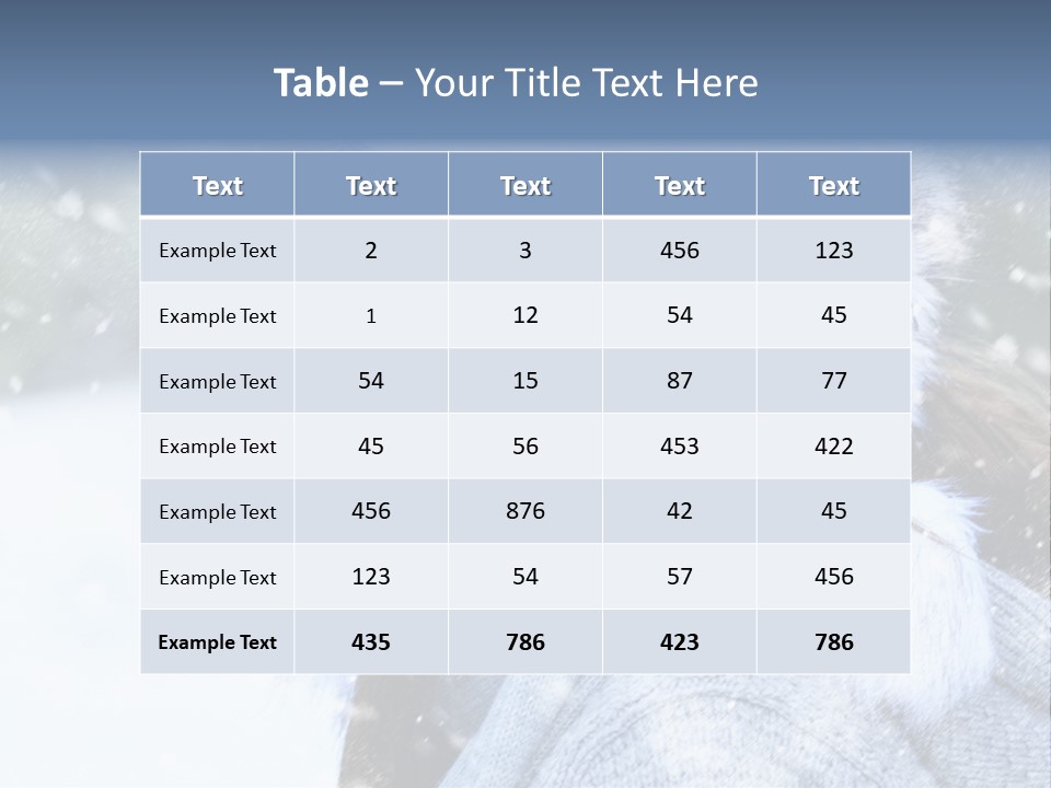 Season Female Snowfall PowerPoint Template