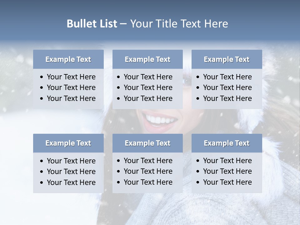Season Female Snowfall PowerPoint Template