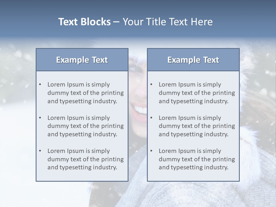 Season Female Snowfall PowerPoint Template