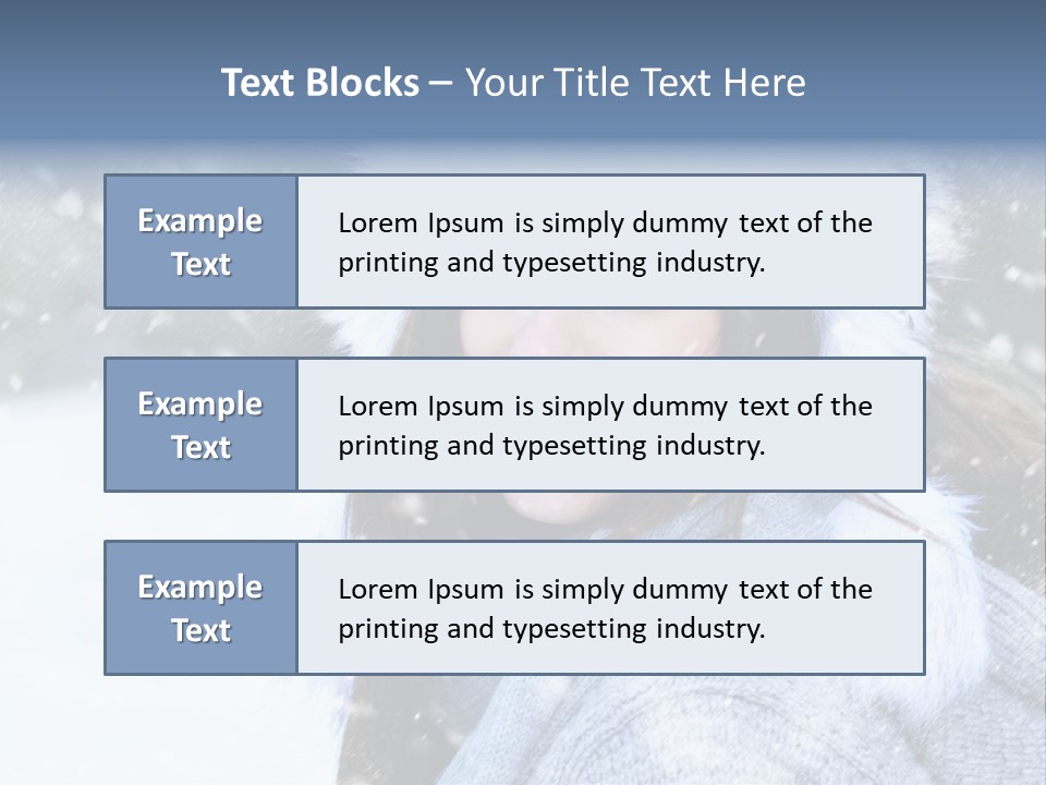 Season Female Snowfall PowerPoint Template