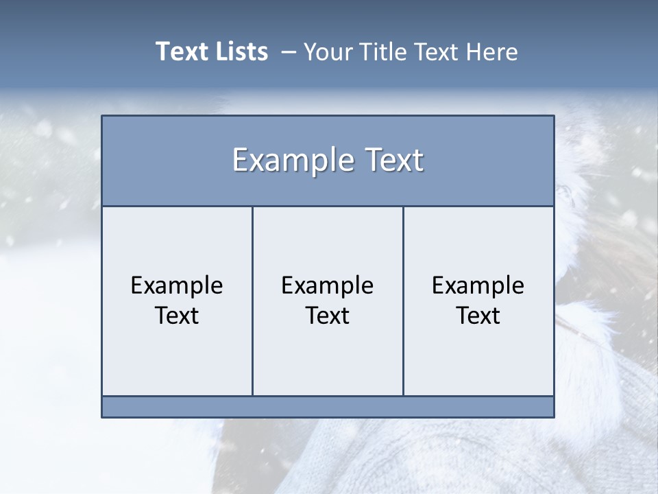 Season Female Snowfall PowerPoint Template