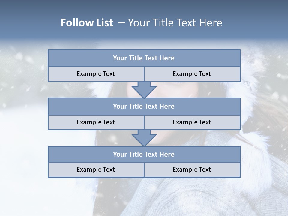 Season Female Snowfall PowerPoint Template