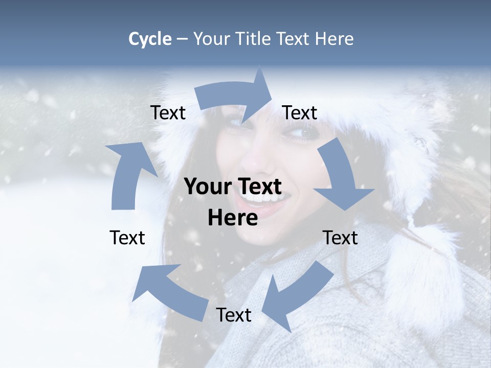 Season Female Snowfall PowerPoint Template