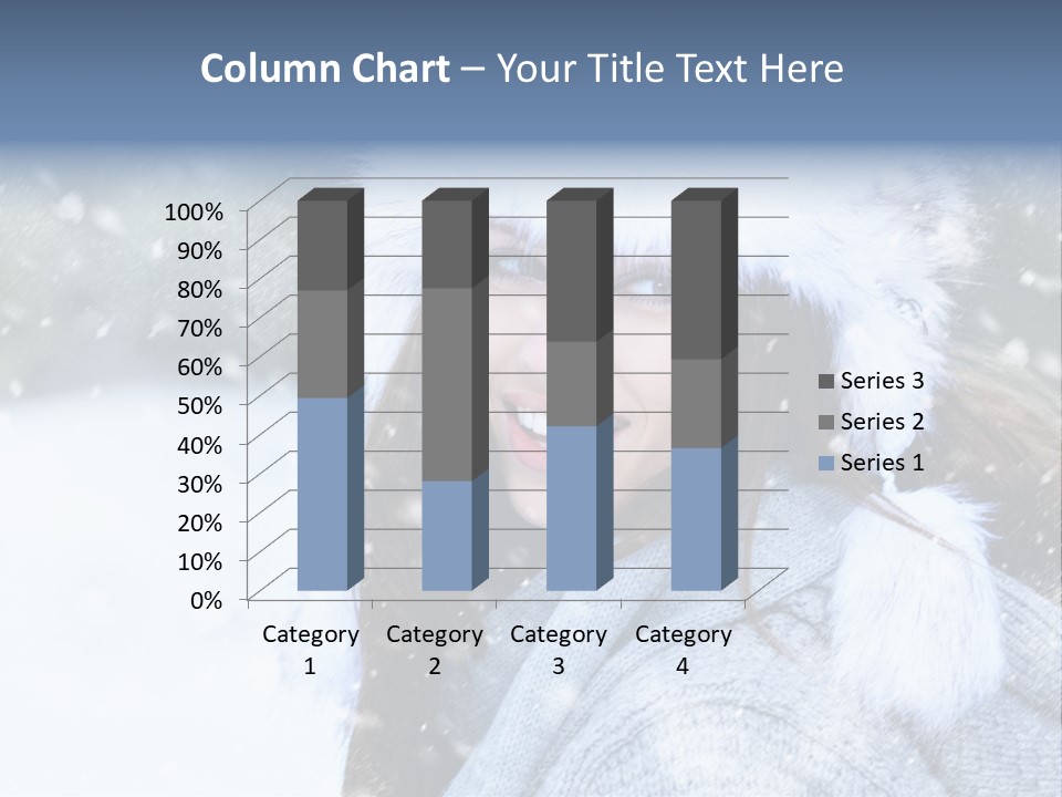 Season Female Snowfall PowerPoint Template