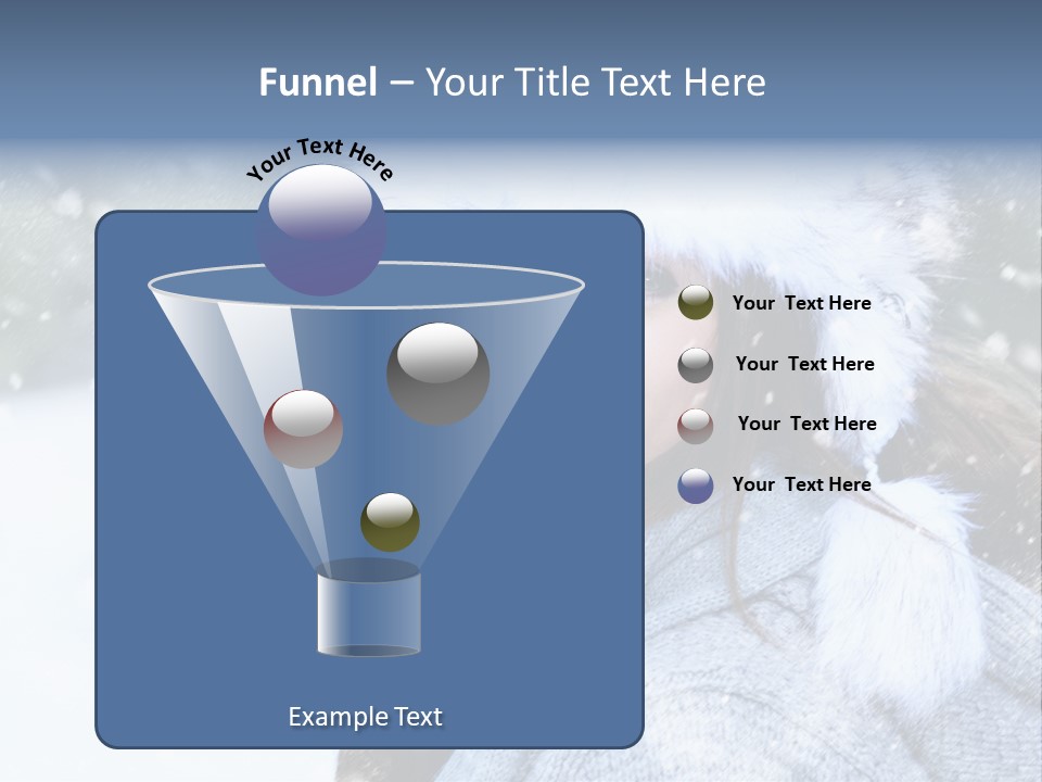 Season Female Snowfall PowerPoint Template