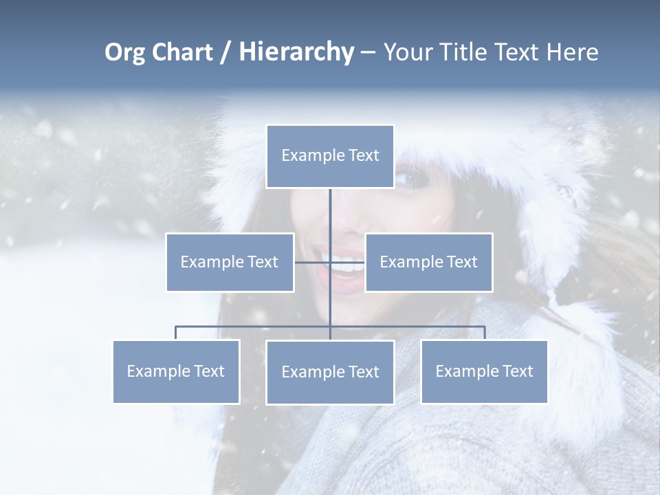 Season Female Snowfall PowerPoint Template