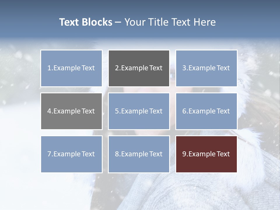Season Female Snowfall PowerPoint Template