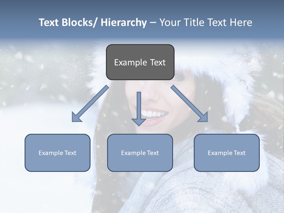 Season Female Snowfall PowerPoint Template