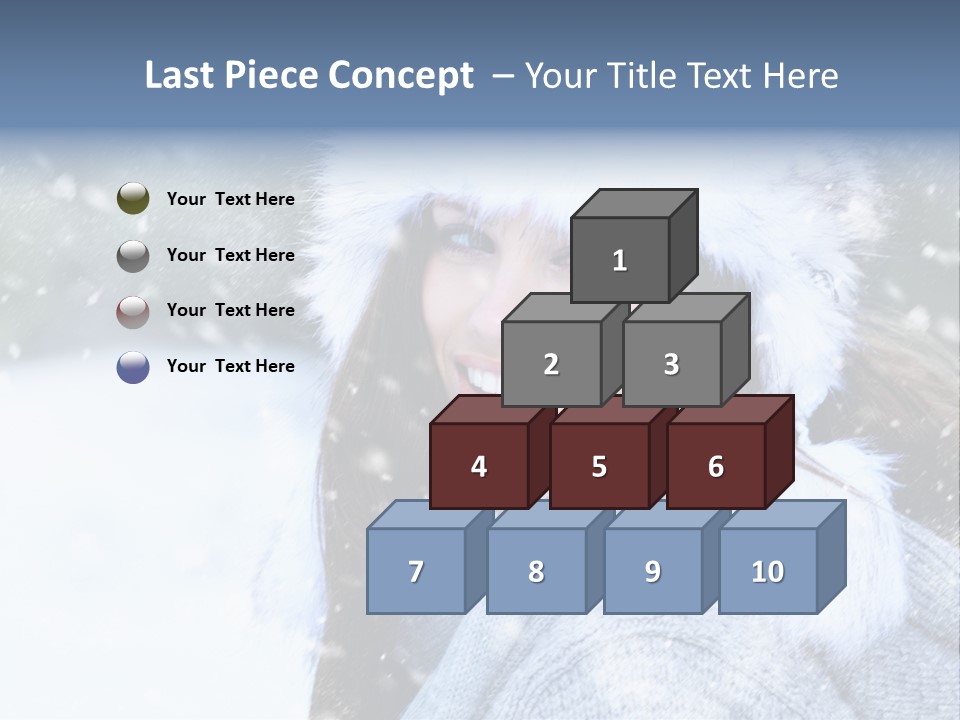 Season Female Snowfall PowerPoint Template