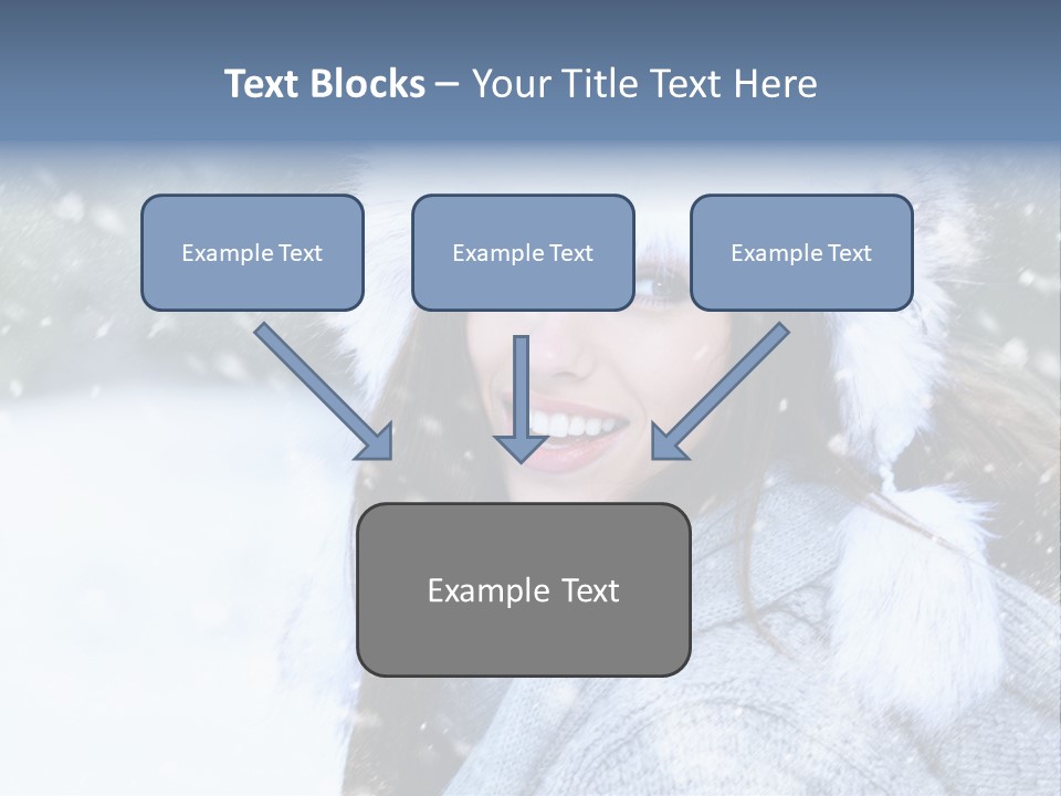 Season Female Snowfall PowerPoint Template