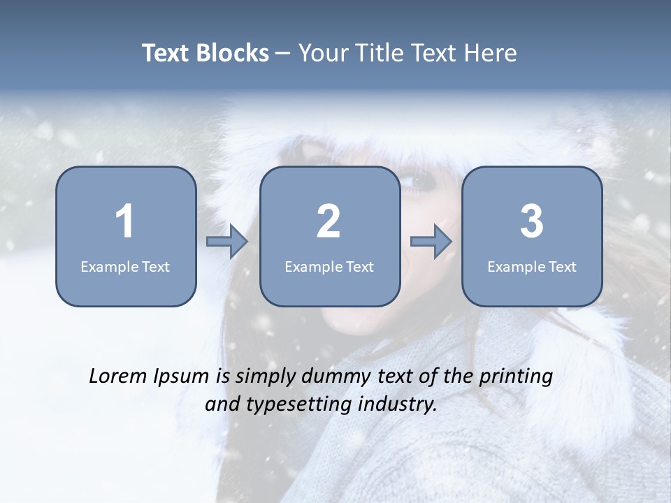 Season Female Snowfall PowerPoint Template