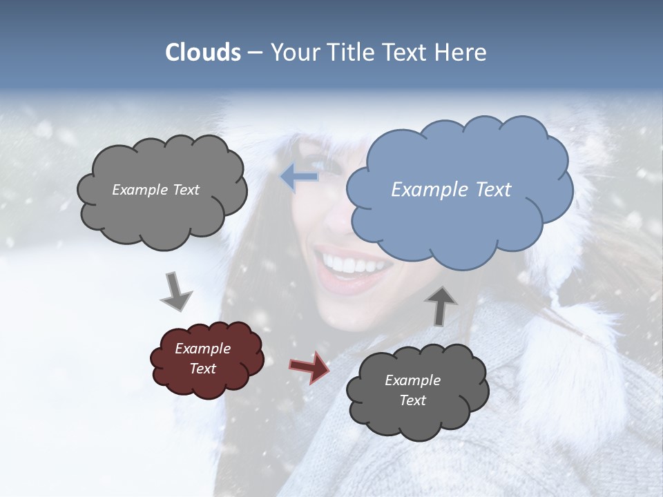 Season Female Snowfall PowerPoint Template