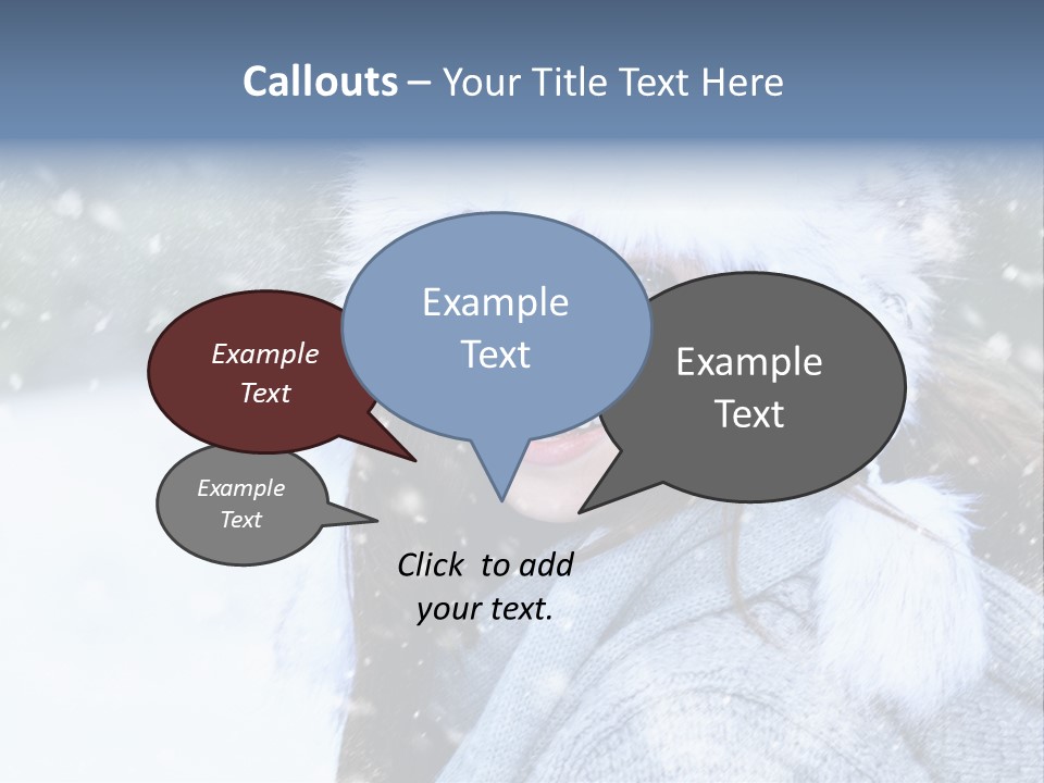 Season Female Snowfall PowerPoint Template