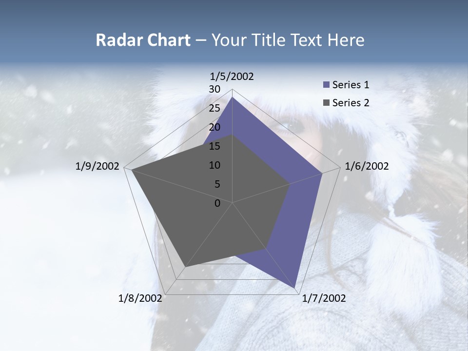 Season Female Snowfall PowerPoint Template