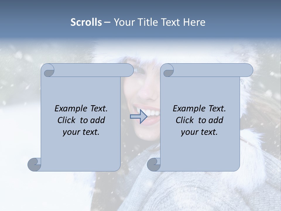 Season Female Snowfall PowerPoint Template