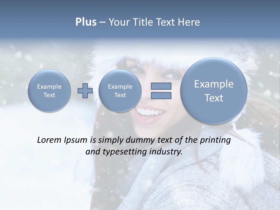 Season Female Snowfall PowerPoint Template