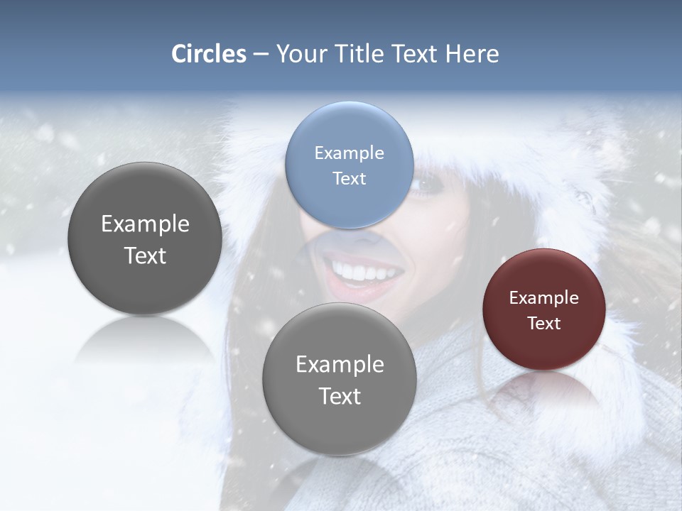 Season Female Snowfall PowerPoint Template