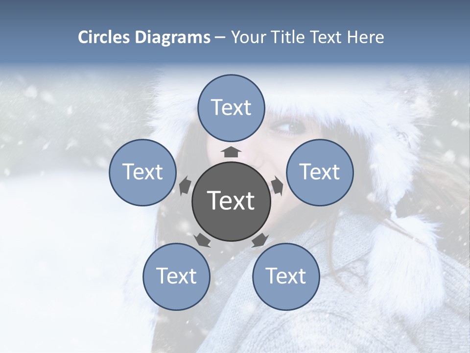 Season Female Snowfall PowerPoint Template