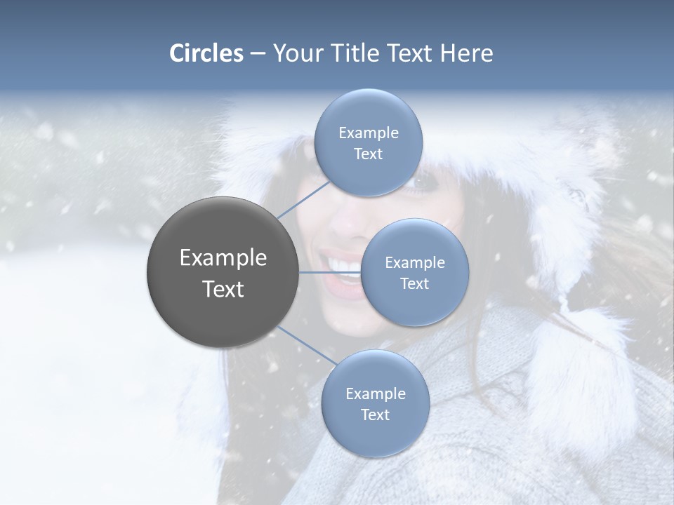 Season Female Snowfall PowerPoint Template