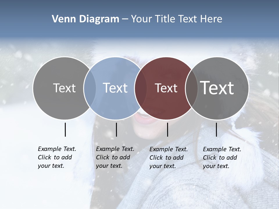 Season Female Snowfall PowerPoint Template