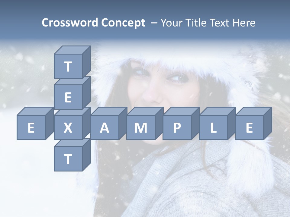 Season Female Snowfall PowerPoint Template