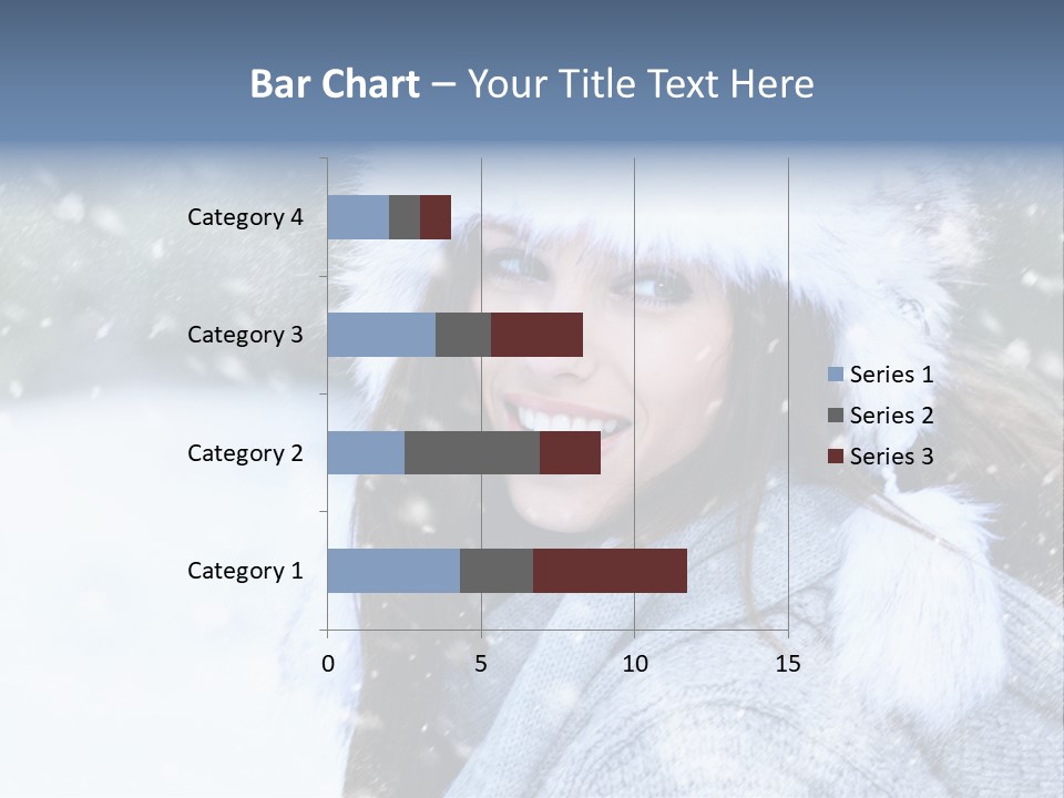 Season Female Snowfall PowerPoint Template
