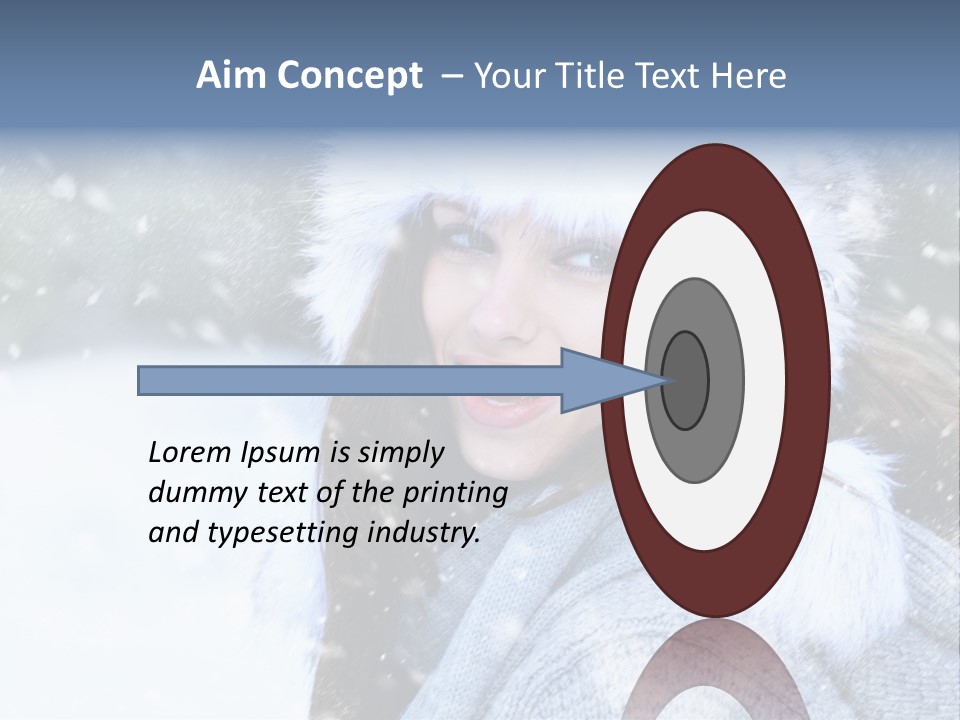 Season Female Snowfall PowerPoint Template