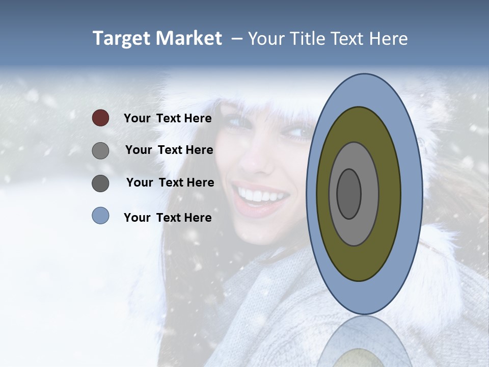 Season Female Snowfall PowerPoint Template